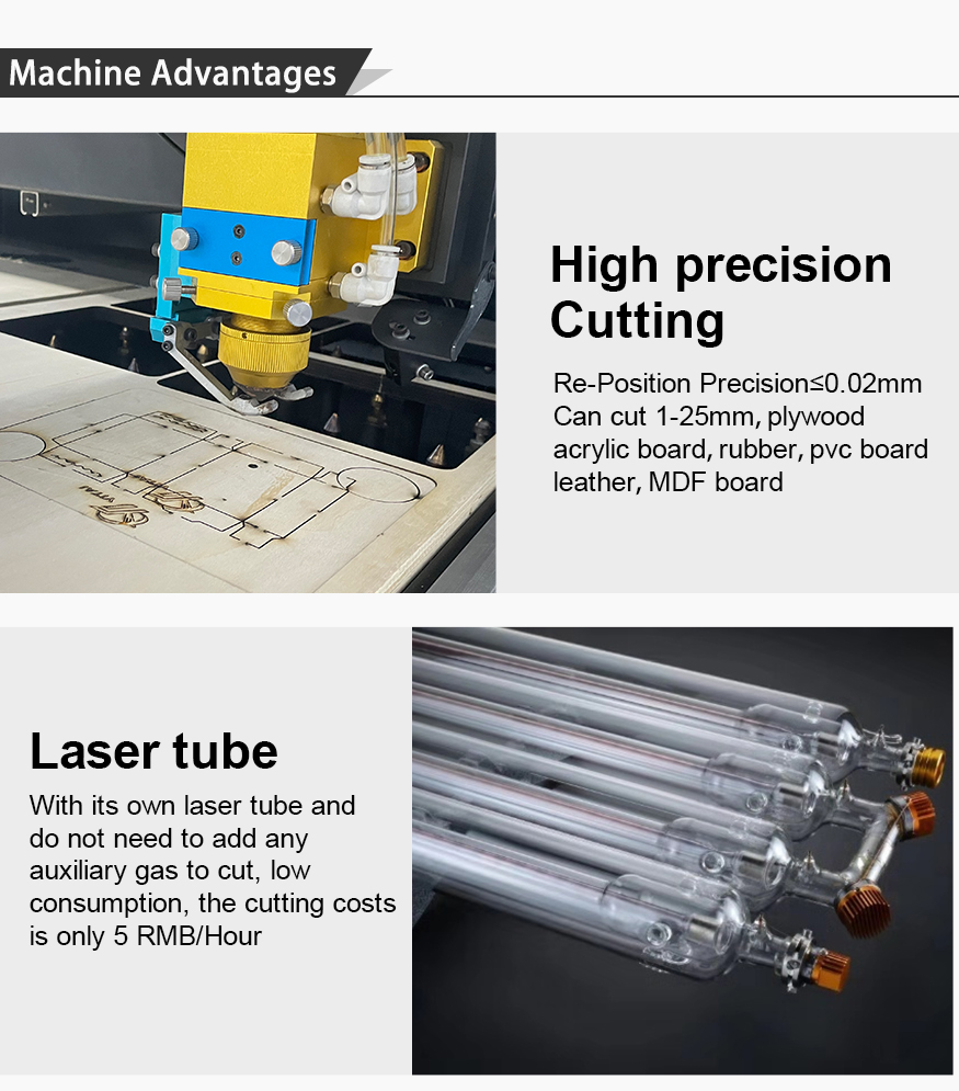 400W/600W Die Board Laser Cutting Machine